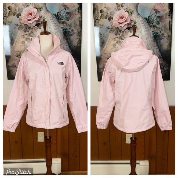 The North Face Jackets & Blazers - Super Nice The North Face Resolve Pale Pink Hooded Rain Jacket